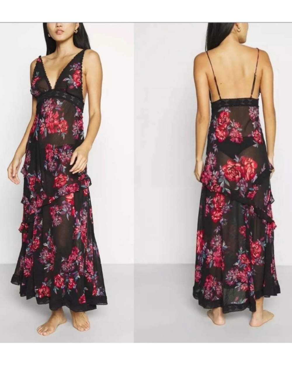 Free People Stay Awhile
Sleeveless Maxi Dress Women's
Sheer Boho Whimsigoth